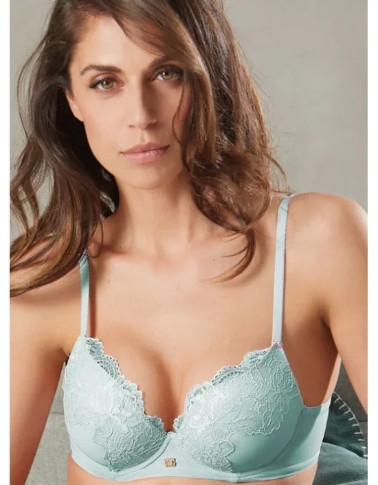 Цветен сутиен с твърди чашки Balconette Lormar 1900 Plunge серия Saten COLORE